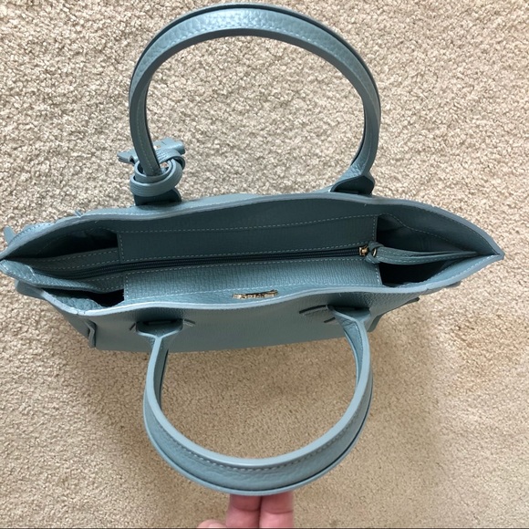 🤩💯Longchamp Penelope leather handbag in dusty blue color - Picture 8 of 9